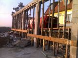 Stavebné práce na budúcej terase.