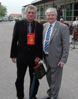 Prez. EFVK s primátorom Hlohovca p. Petrom Dvoranom.